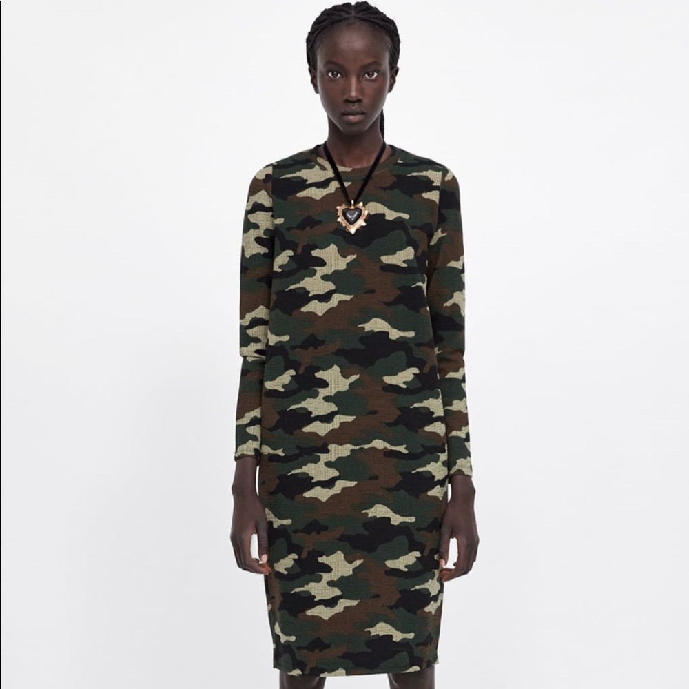 Zara camp textured weave dress